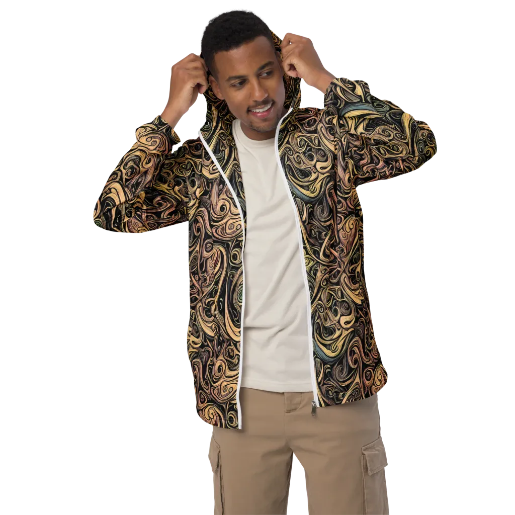 Gilded Whirl on Men's Windbreaker — Front
