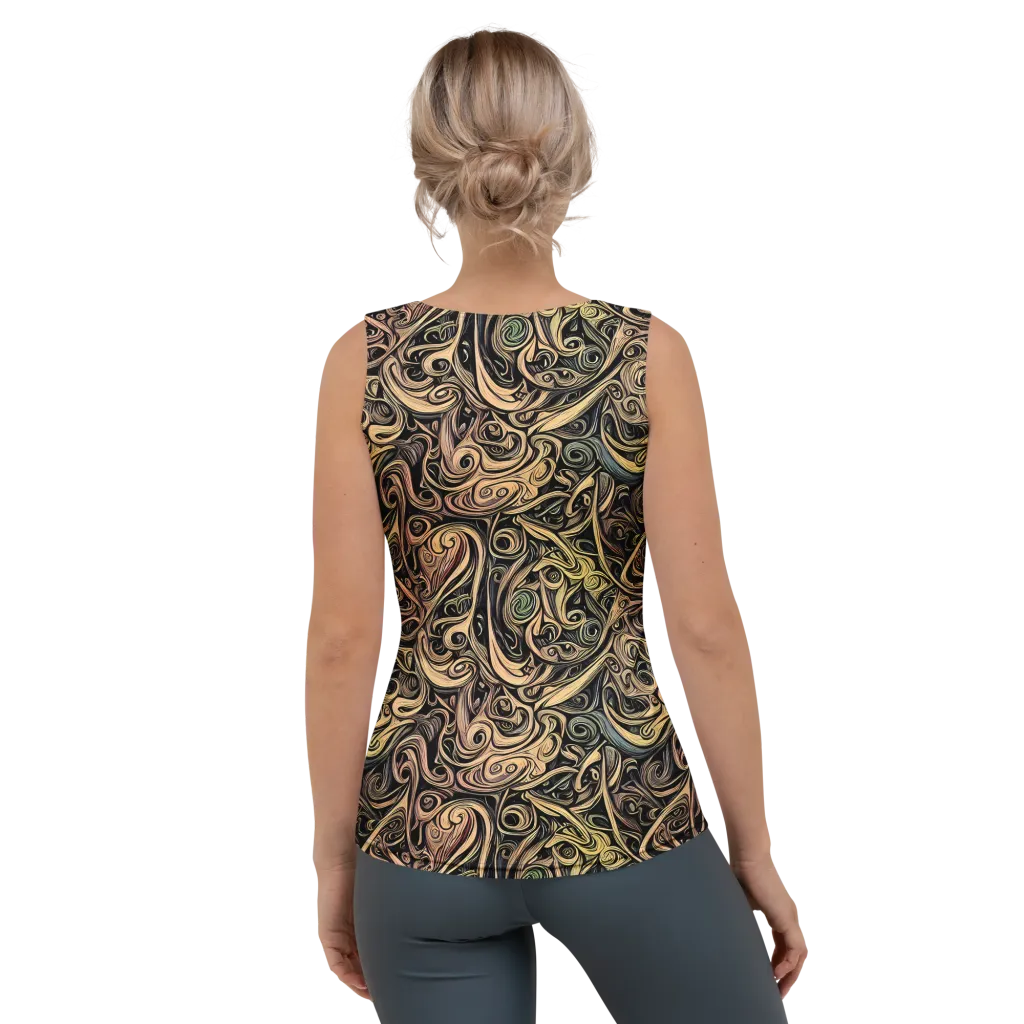 Gilded Whirl on Women's Tank Top — Back