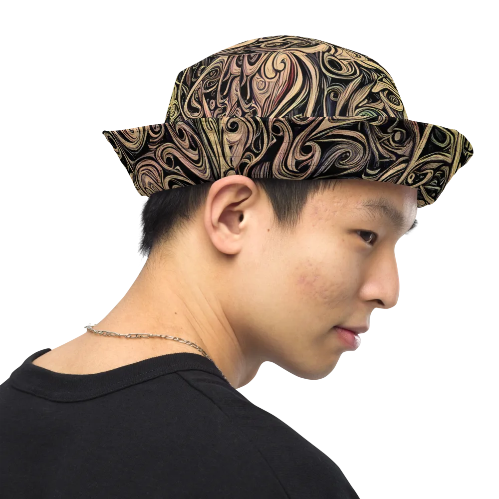 Gilded Whirl on Reversible Bucket Hat — Right Outside