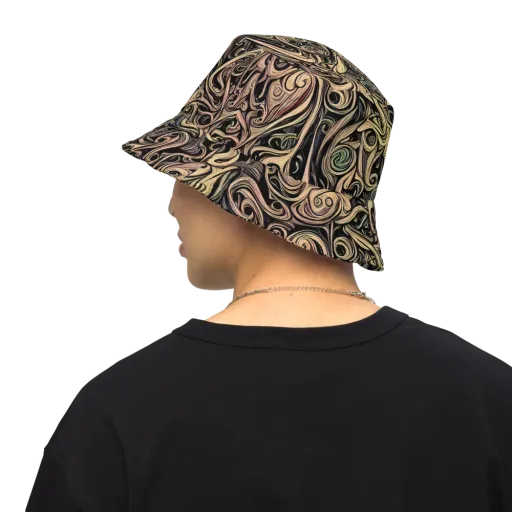 Gilded Whirl on a Reversible Bucket Hat