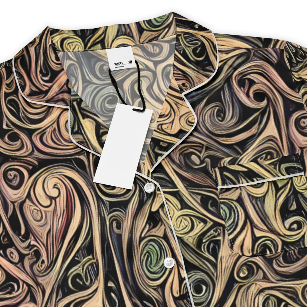 Gilded Whirl on Women's Short Sleeve Pajama Top — Product details