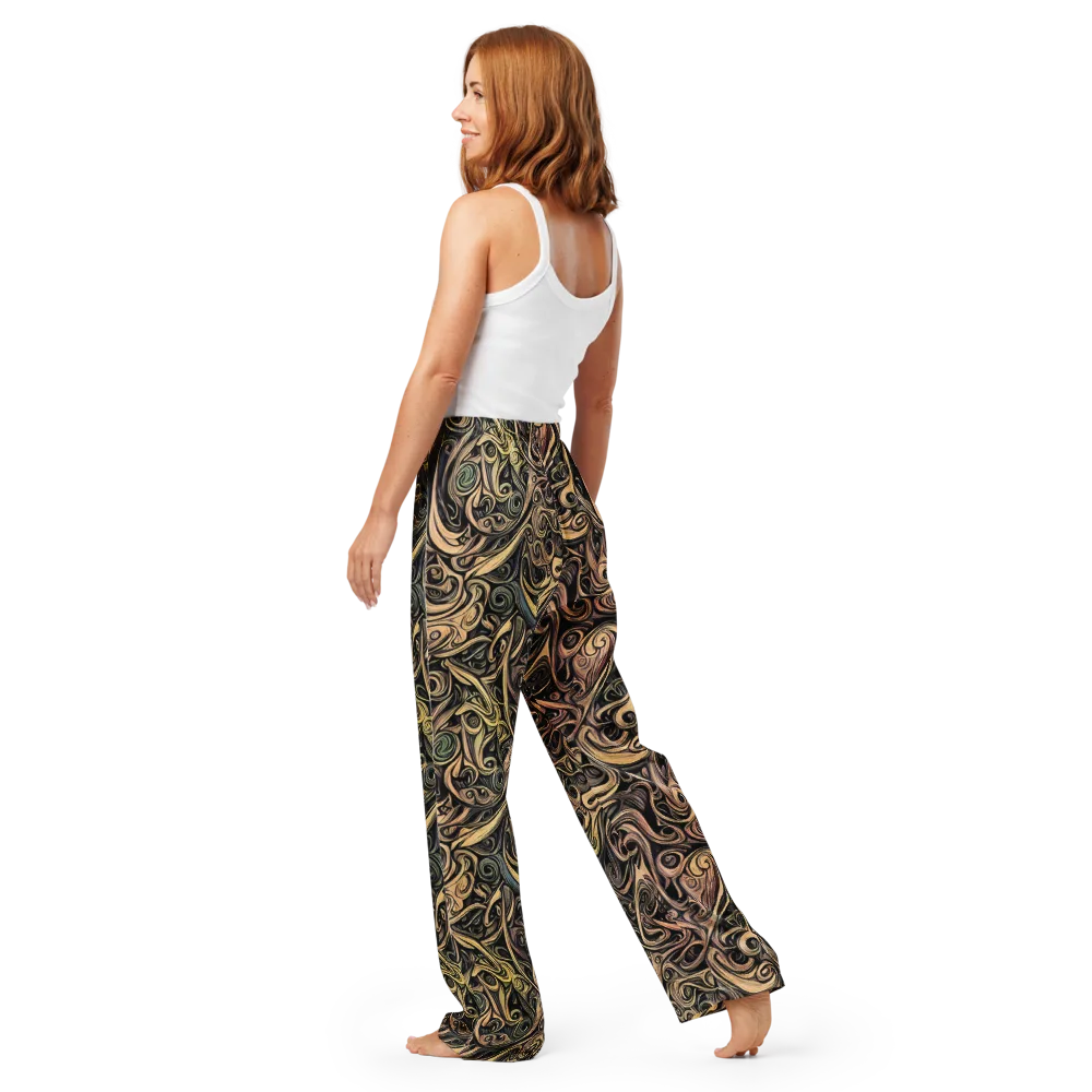 Gilded Whirl on Women's Pajama Pants — Back
