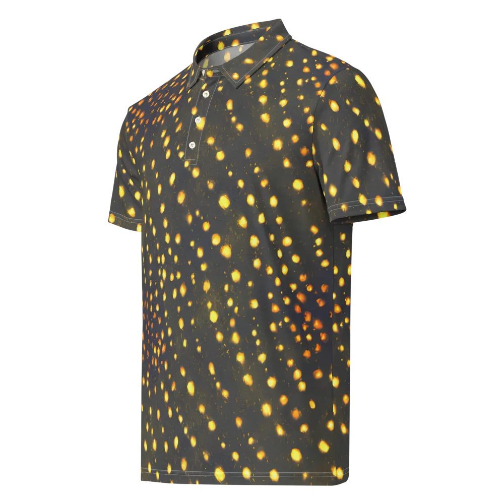 Golden Cinders on Men's Slim Fit Polo Shirt — Left Front
