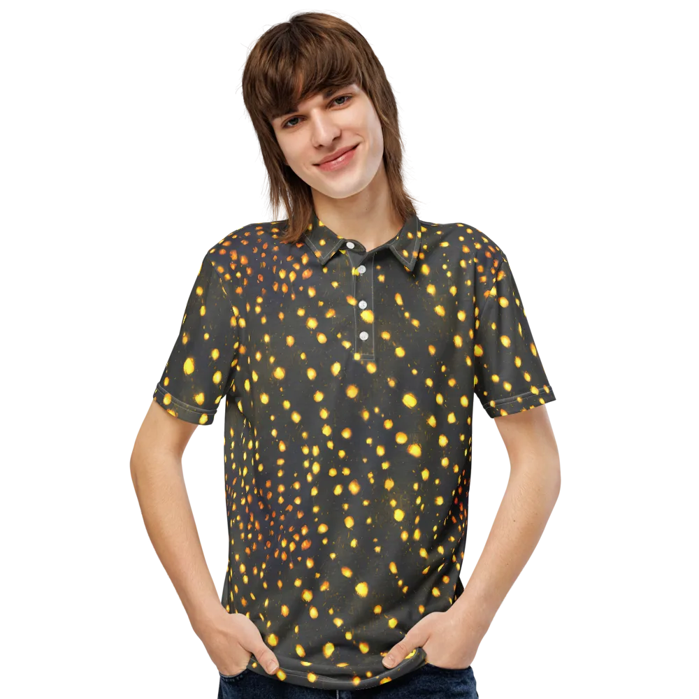 Golden Cinders on Men's Slim Fit Polo Shirt — Front