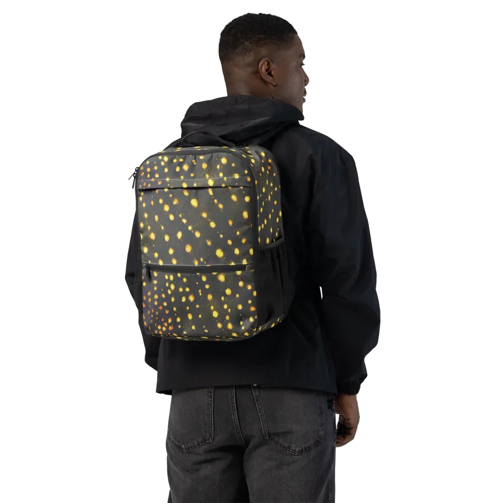 Golden Cinders on Utility Backpack — Back