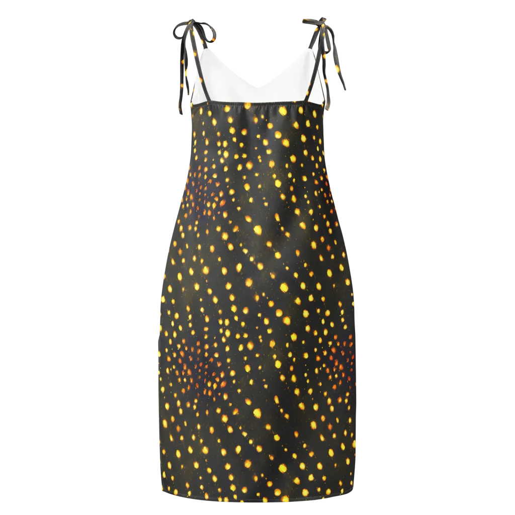 Golden Cinders on Slip Dress — Back
