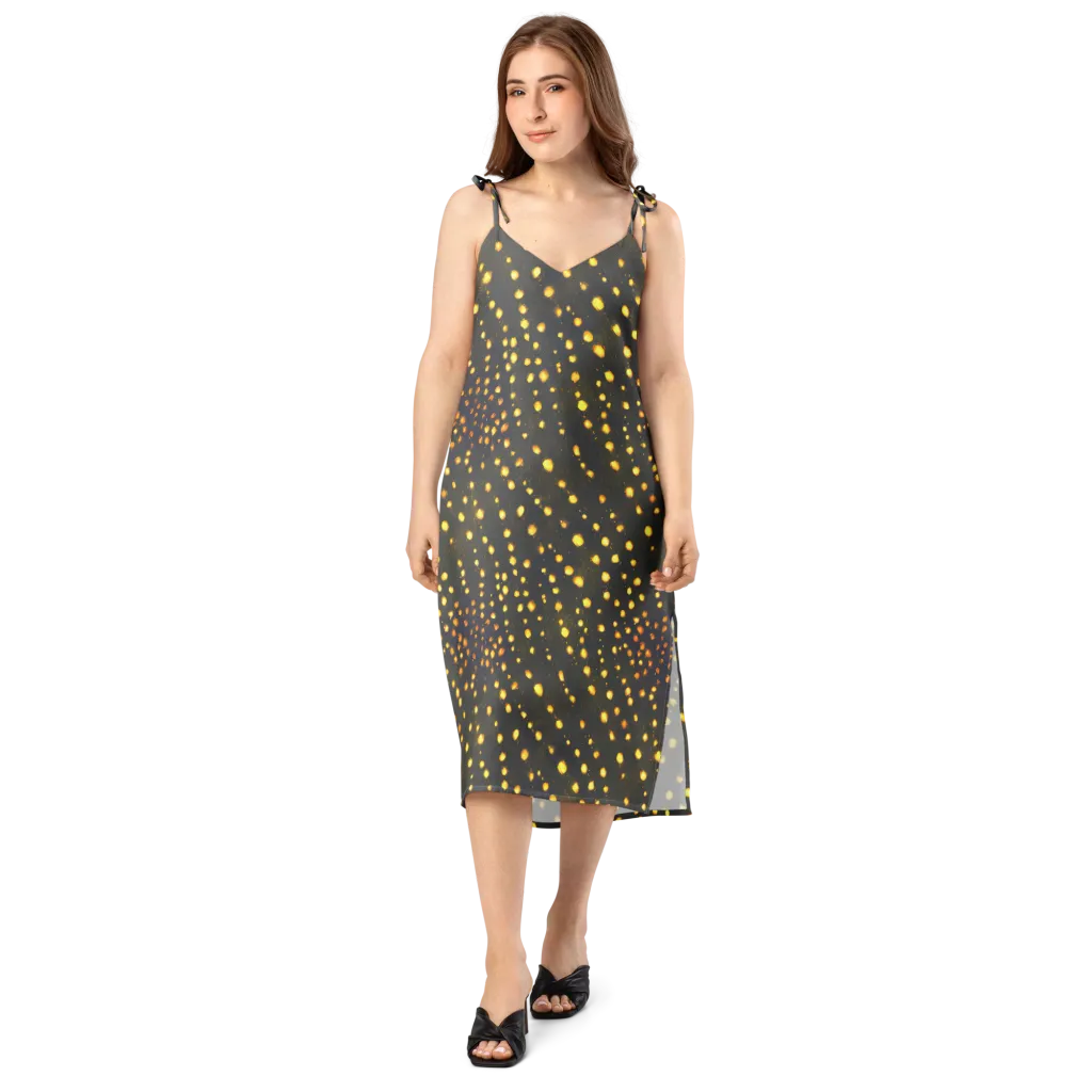Golden Cinders on Slip Dress — Front