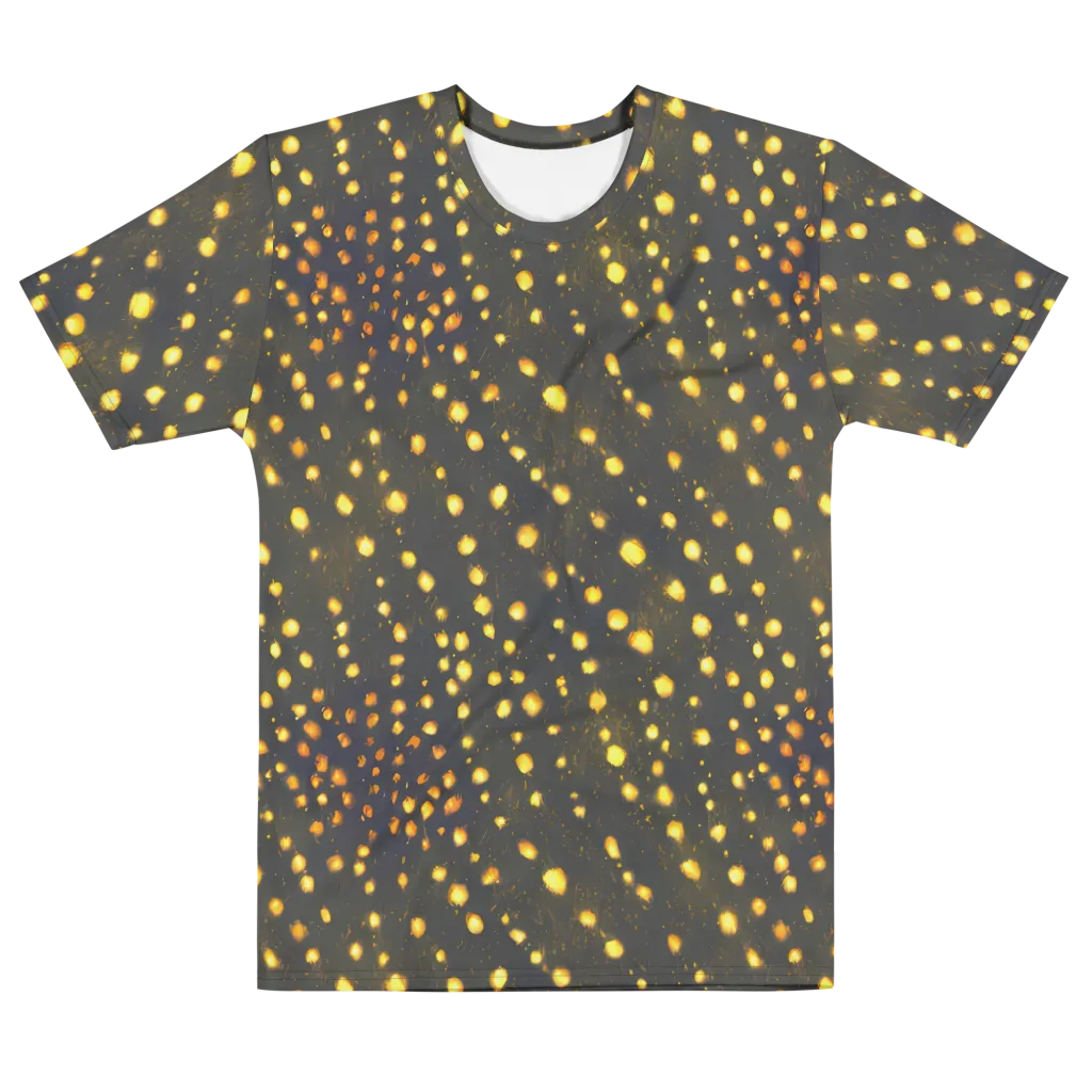 Golden Cinders on Men's Cotton Crew Neck T-Shirt — Front