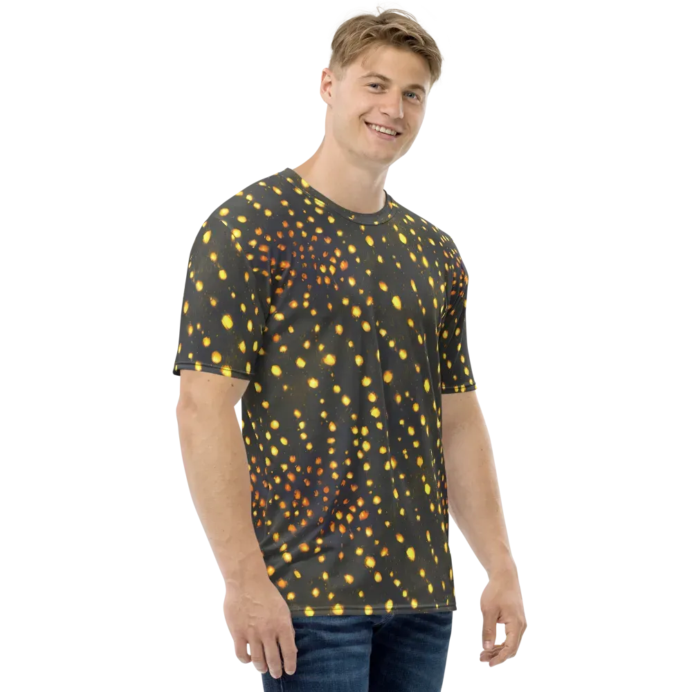 Golden Cinders on Men's Crew Neck T-Shirt — Right
