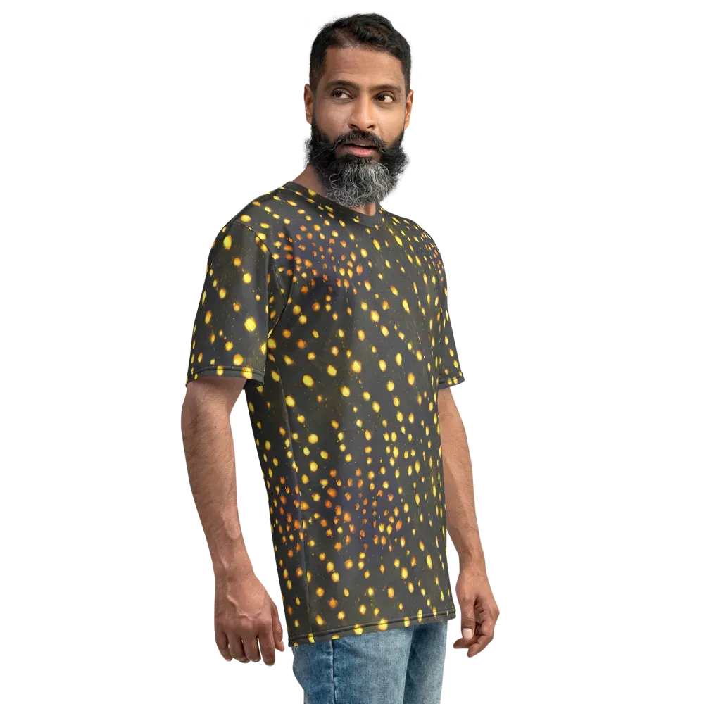 Golden Cinders on Men's Crew Neck T-Shirt — Right
