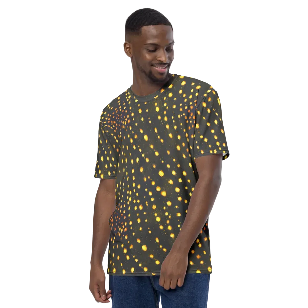 Golden Cinders on Men's Crew Neck T-Shirt — Left