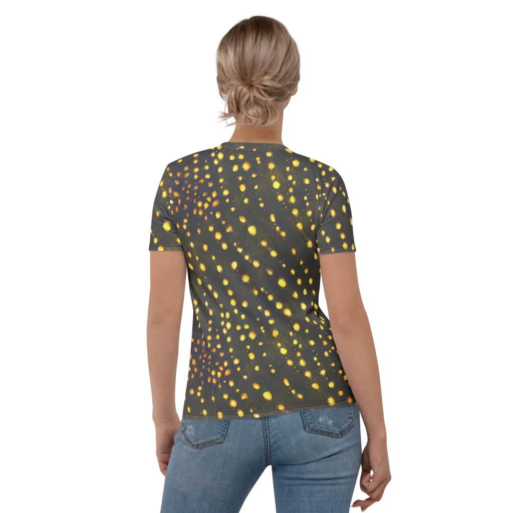 Golden Cinders on Women's Crew Neck T-Shirt — Back