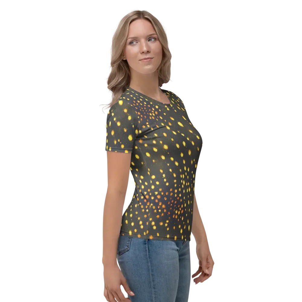 Golden Cinders on Women's Crew Neck T-Shirt — Right
