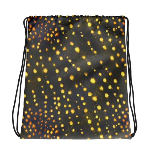 Golden Cinders on a Drawstring Bag