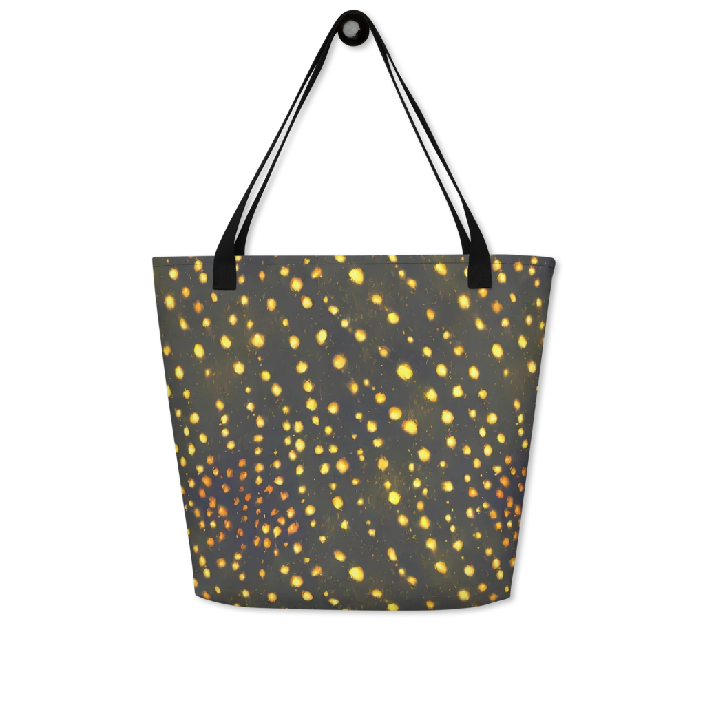 Golden Cinders on Large Tote Bag W/ Pocket — Front