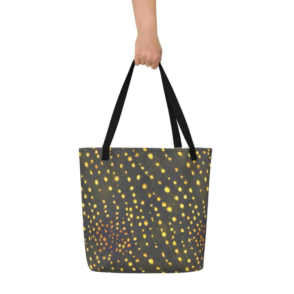 Golden Cinders on Large Tote Bag W/ Pocket — Front