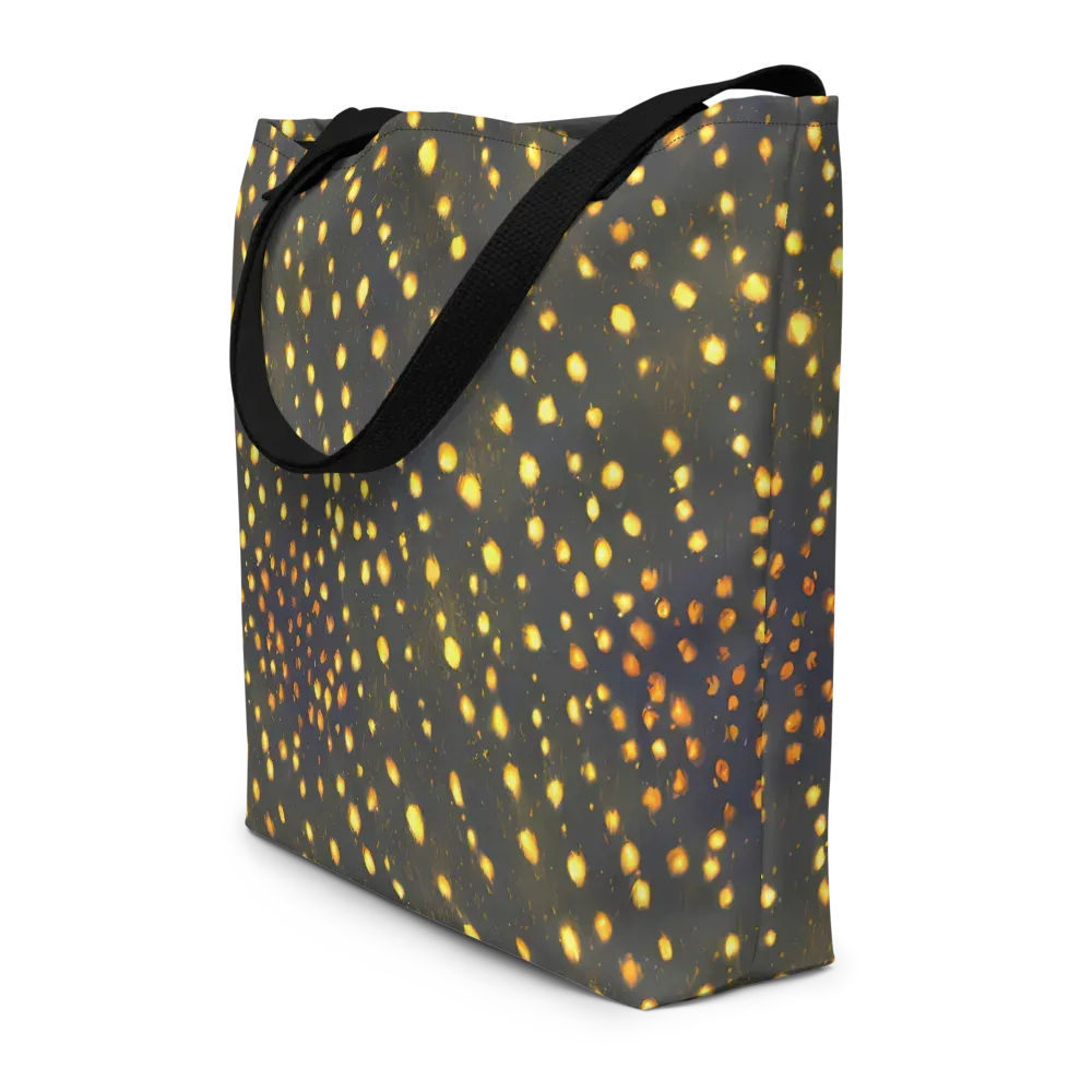 Golden Cinders on Large Tote Bag W/ Pocket — Front