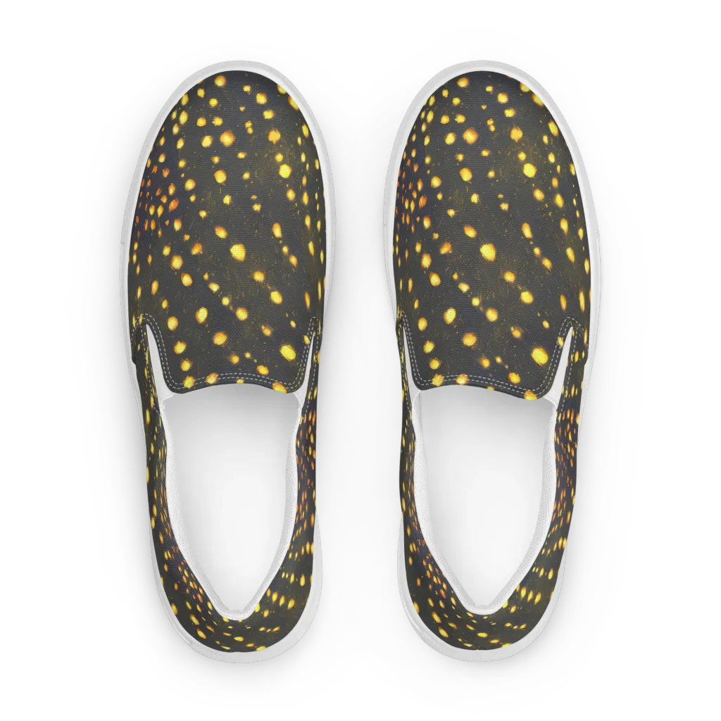 Golden Cinders on Women's Slip-On Canvas Shoes — Front