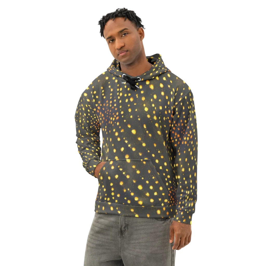 Golden Cinders on Cotton Hoodie — Left Front