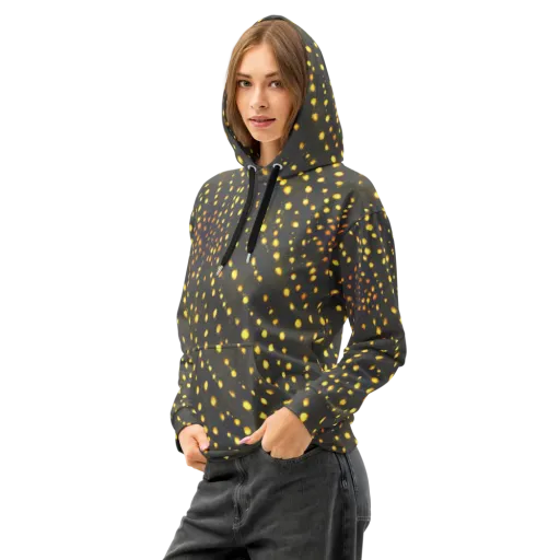 Golden Cinders on a Cotton Hoodie