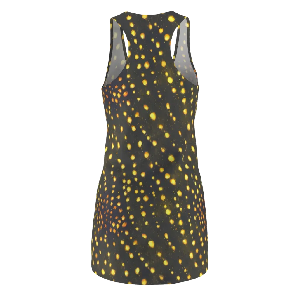 Golden Cinders on Racerback Dress — Back