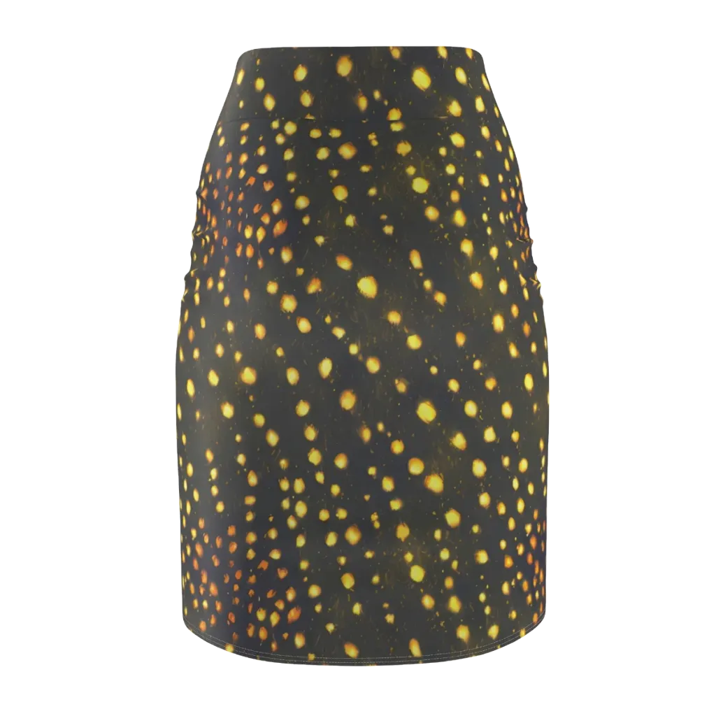 Golden Cinders on Pencil Skirt — Back