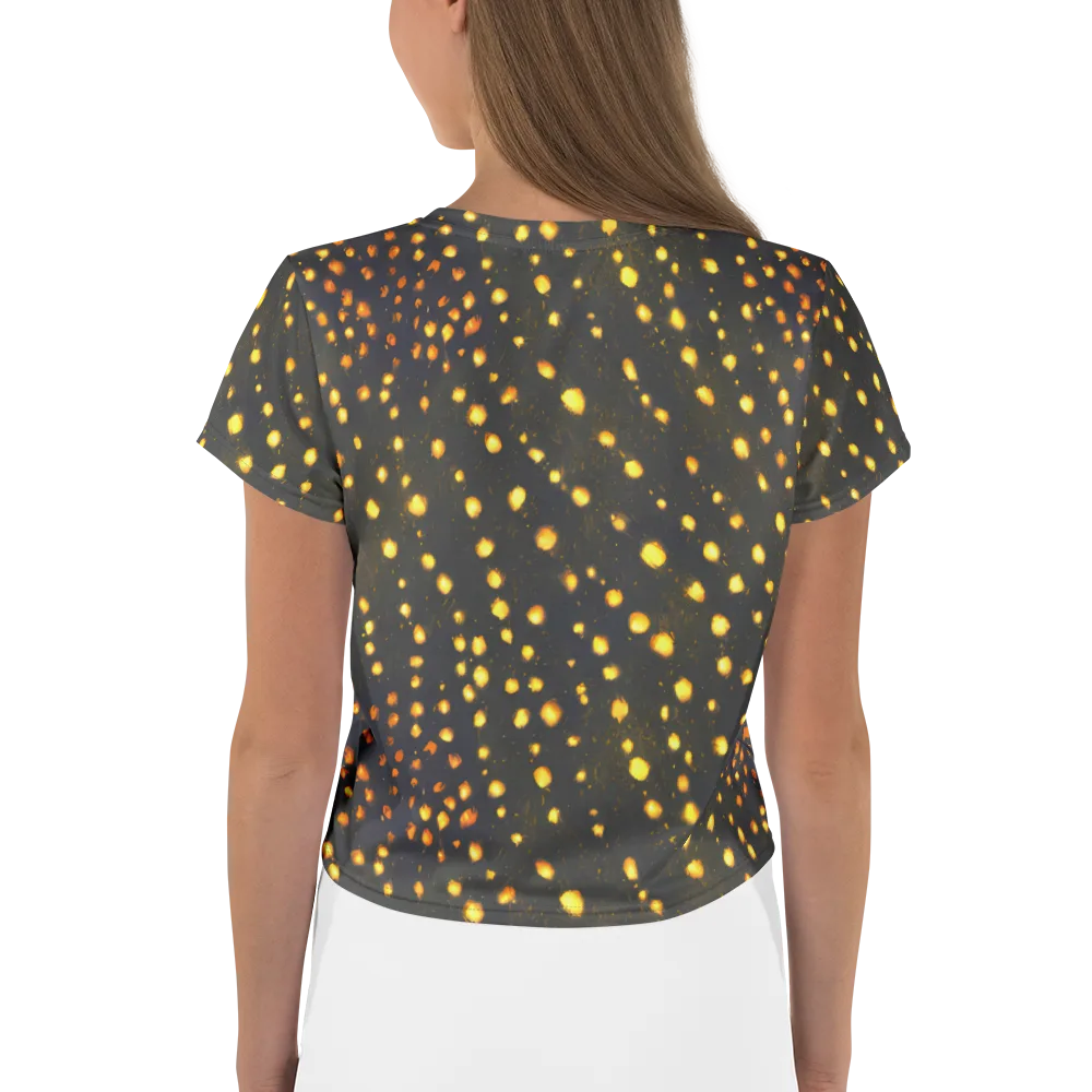 Golden Cinders on Crop Tee — Back