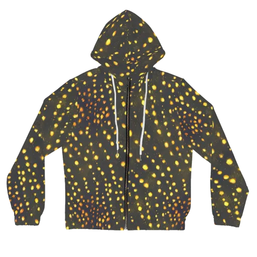 Golden Cinders on a Women's Full-Zip Hoodie