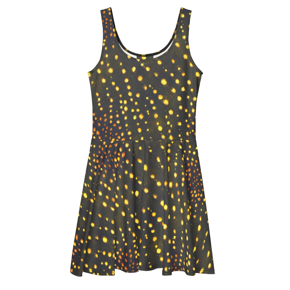 Golden Cinders on Skater Dress — Front
