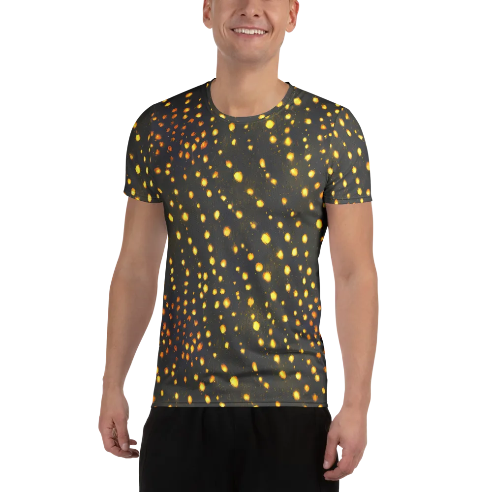 Golden Cinders on Men's Athletic T-Shirt — Front