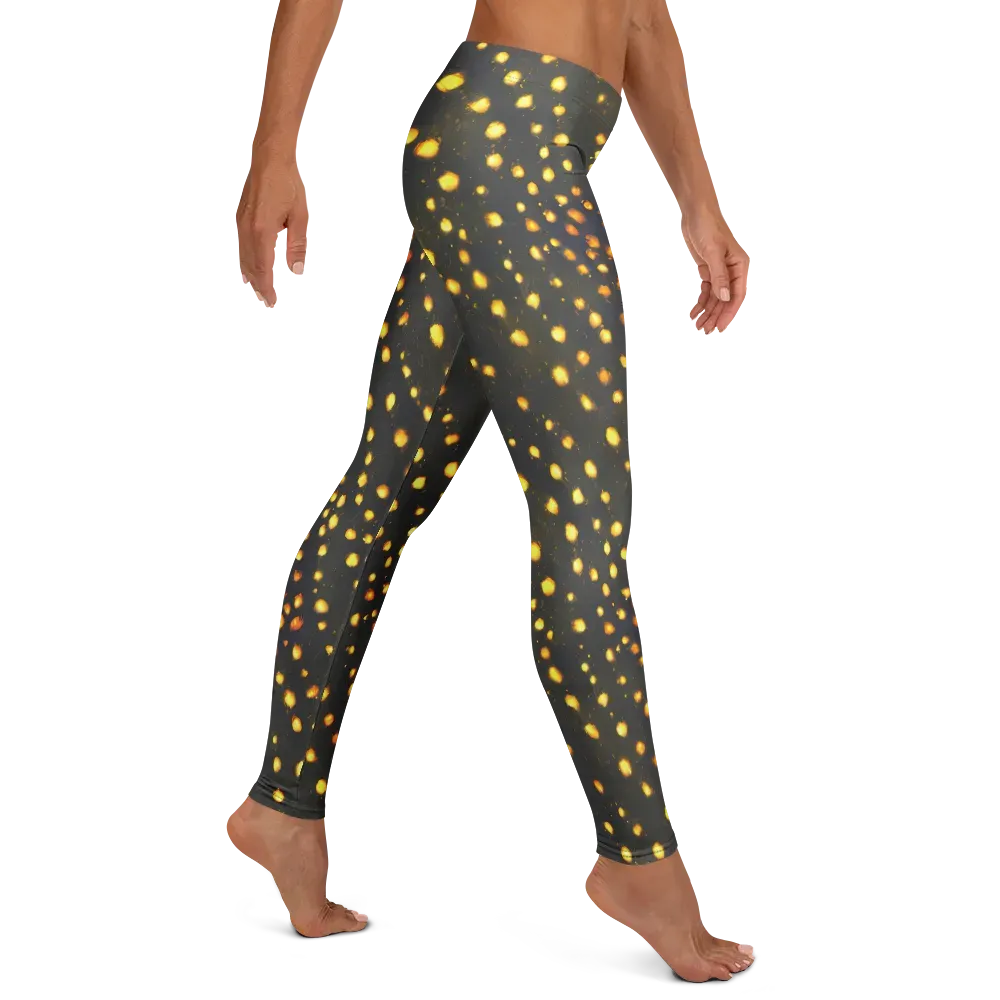 Golden Cinders on Leggings — Right