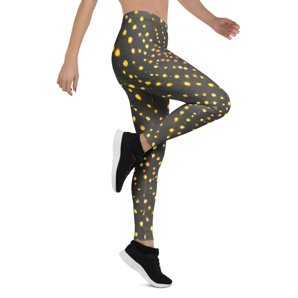 Golden Cinders on Leggings — Right