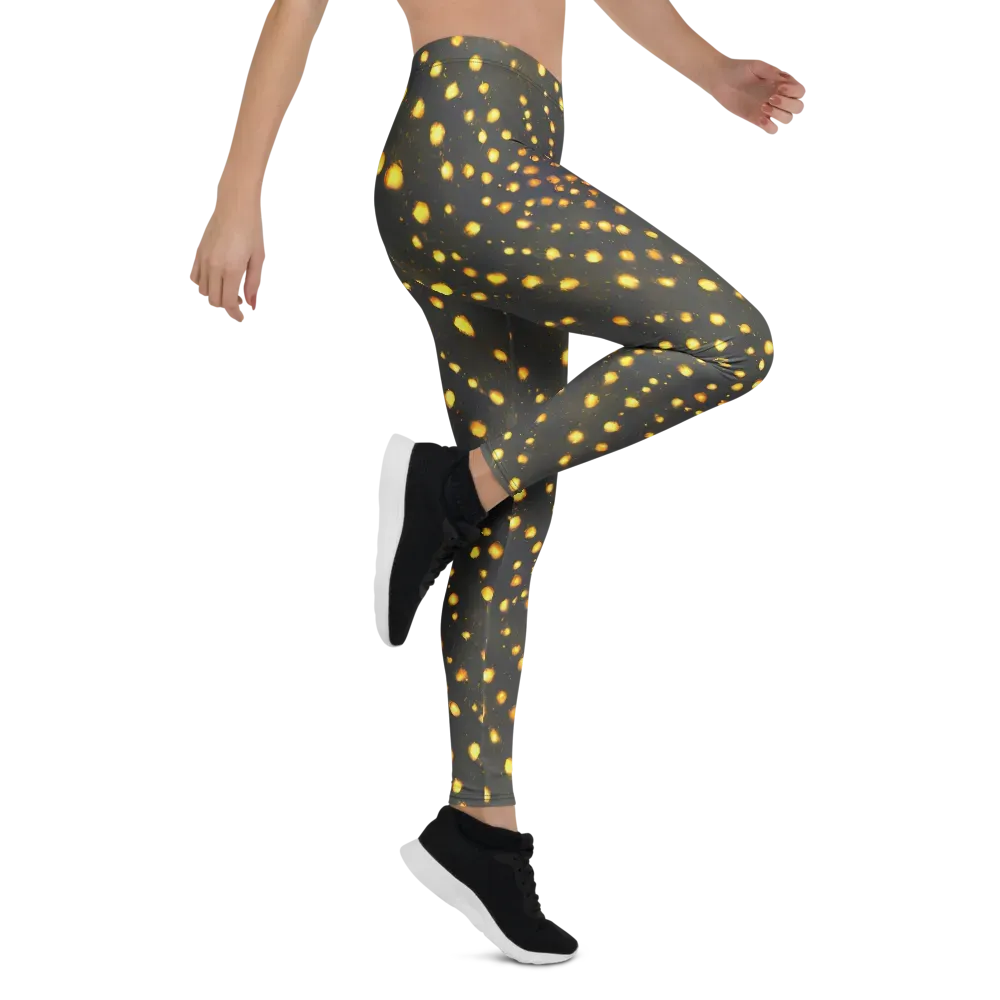 Golden Cinders on Leggings — Right