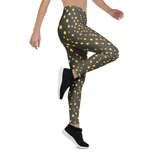 Golden Cinders on a Leggings