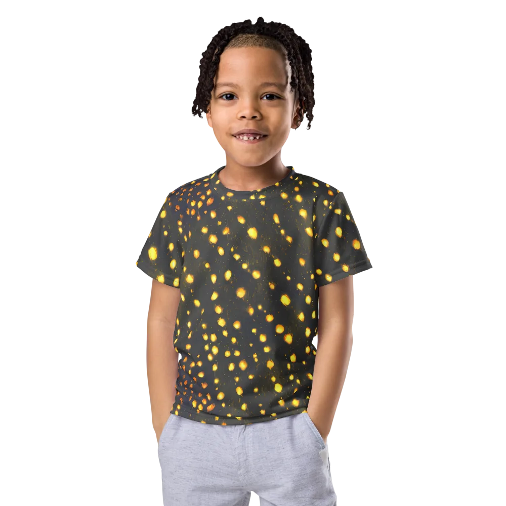 Golden Cinders on Kids Crew Neck T-Shirt — Front