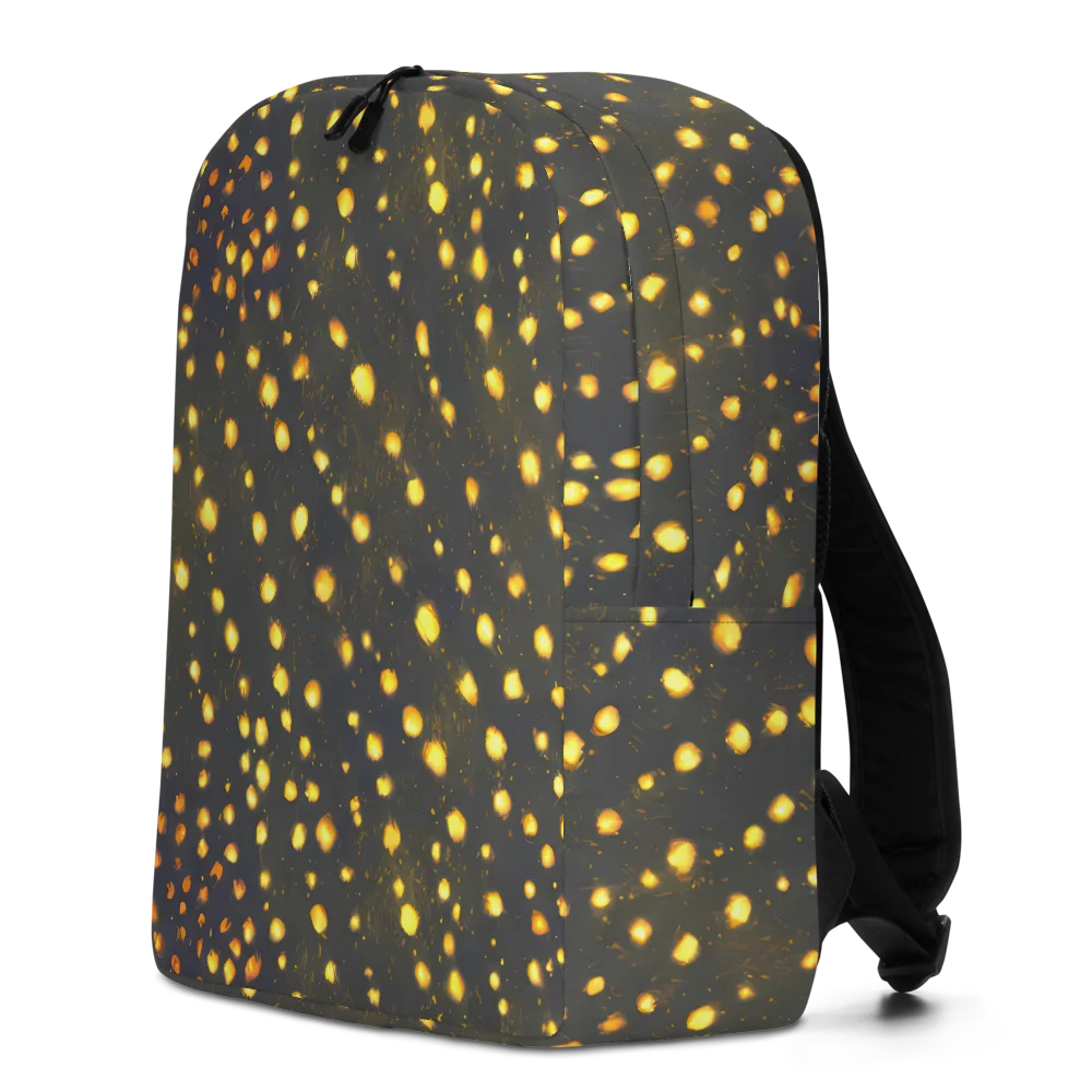 Golden Cinders on Minimalist Backpack — Left