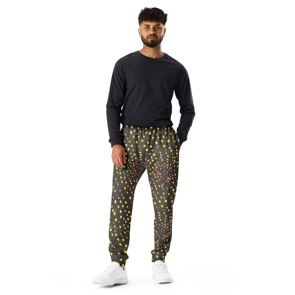 Golden Cinders on Men's Joggers — Front