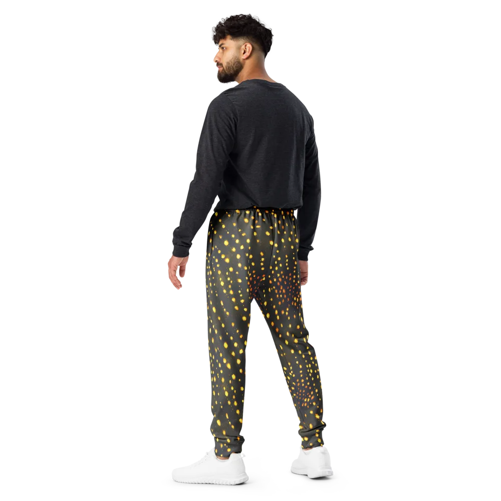 Golden Cinders on Men's Joggers — Back