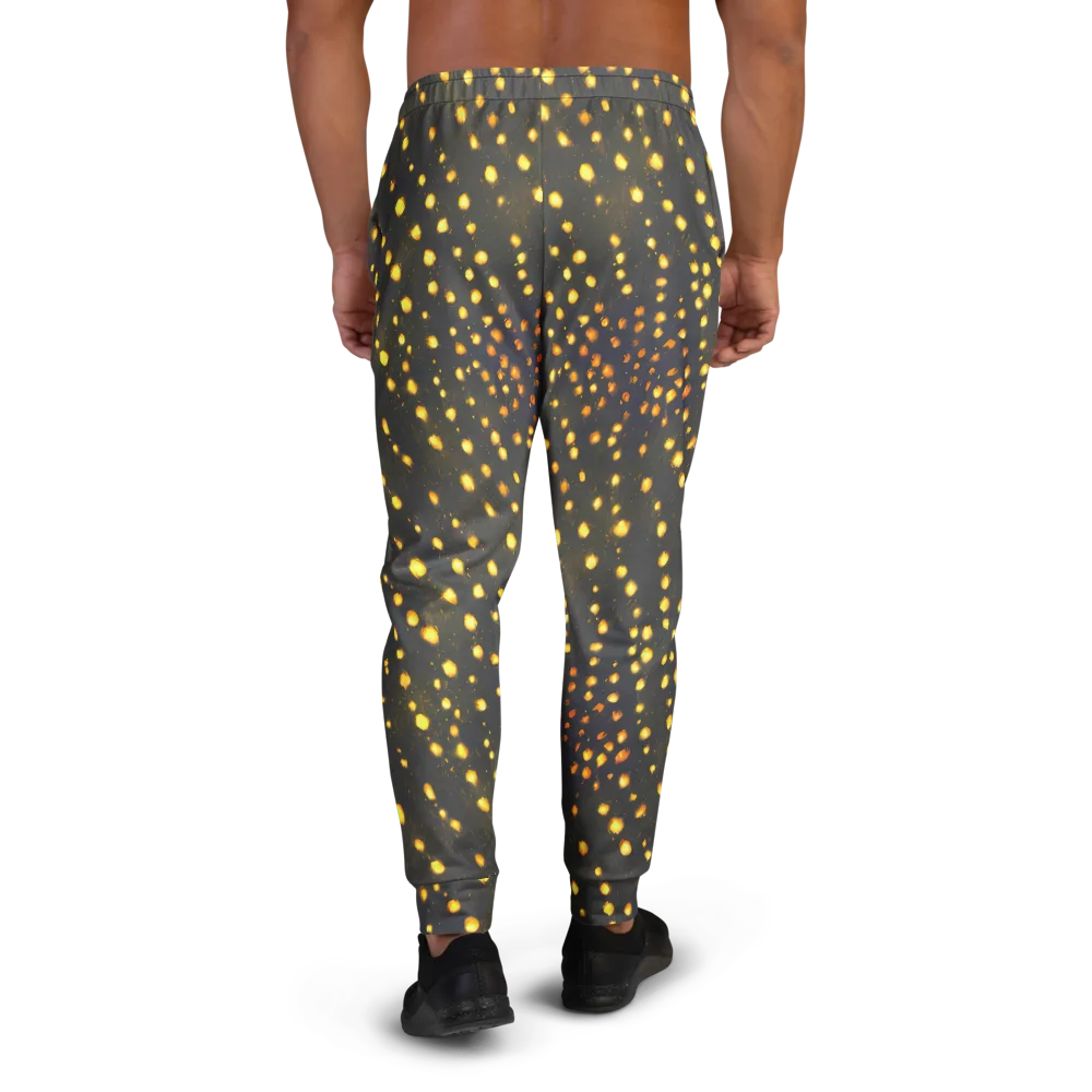Golden Cinders on Men's Joggers — Back