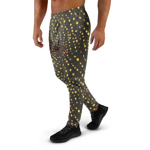 Golden Cinders on a Men's Joggers