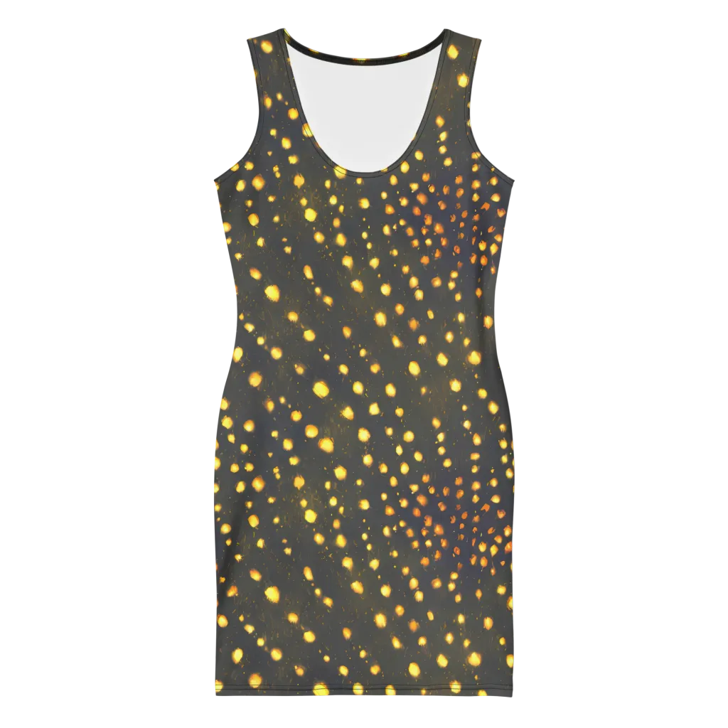 Golden Cinders on Bodycon Dress — Front