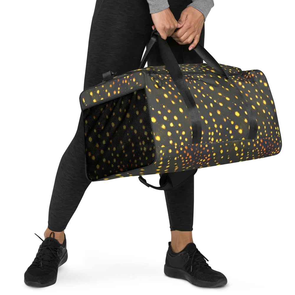 Golden Cinders on Duffle Bag — Right Front