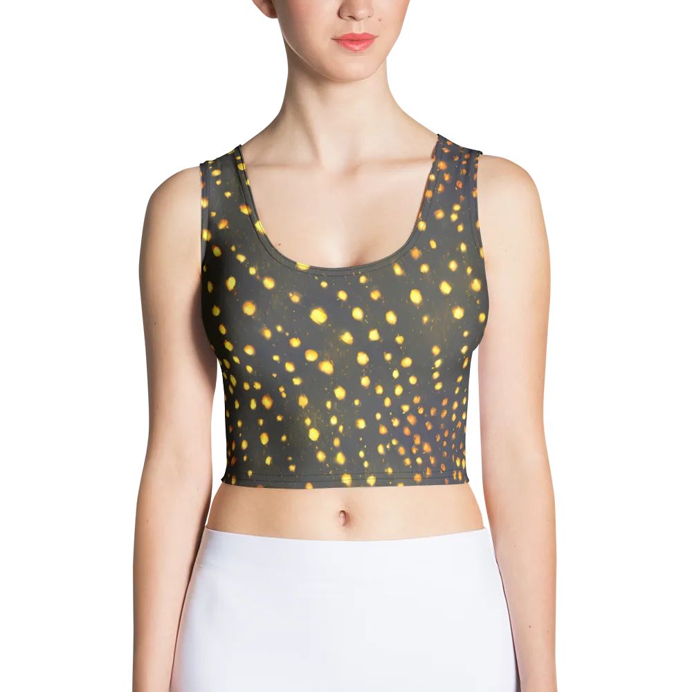 Golden Cinders on Crop Top — Front