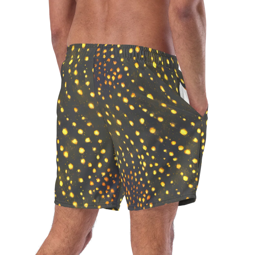Golden Cinders on Swim Trunks — Right Back