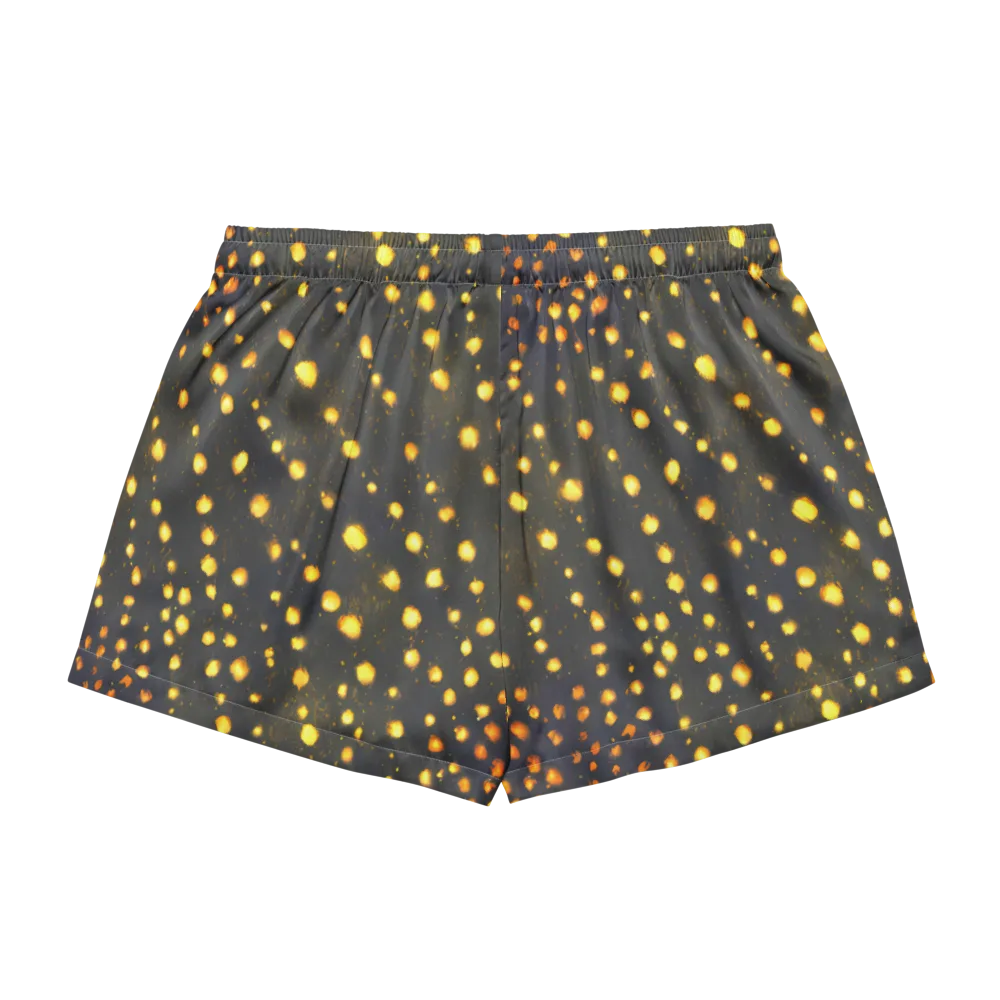 Golden Cinders on Women's Pajama Shorts — Back