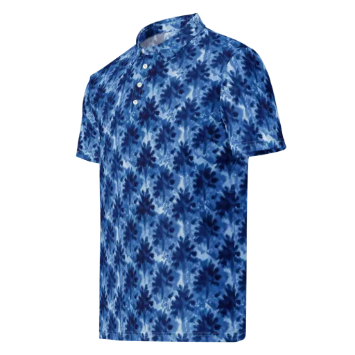 Indigo Meadow on a Men's Slim Fit Polo Shirt