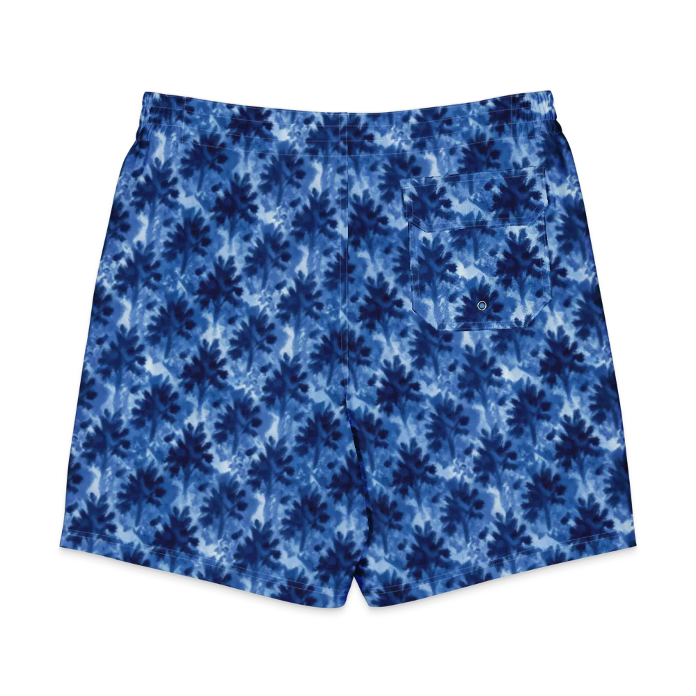 Indigo Meadow on Men's Board Shorts — Back
