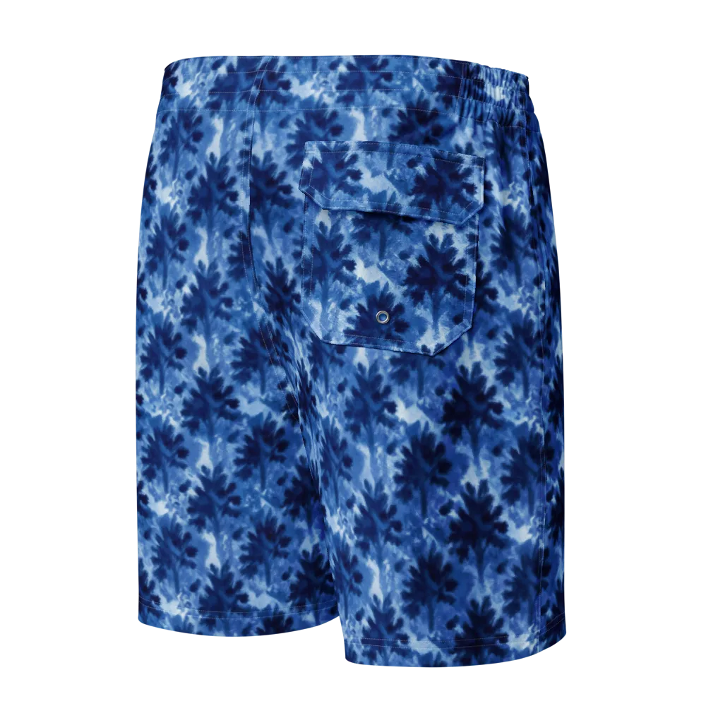 Indigo Meadow on Men's Board Shorts — Back