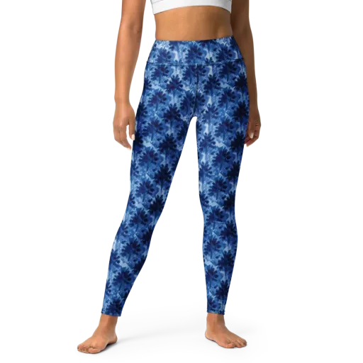 Indigo Meadow on a Yoga Leggings