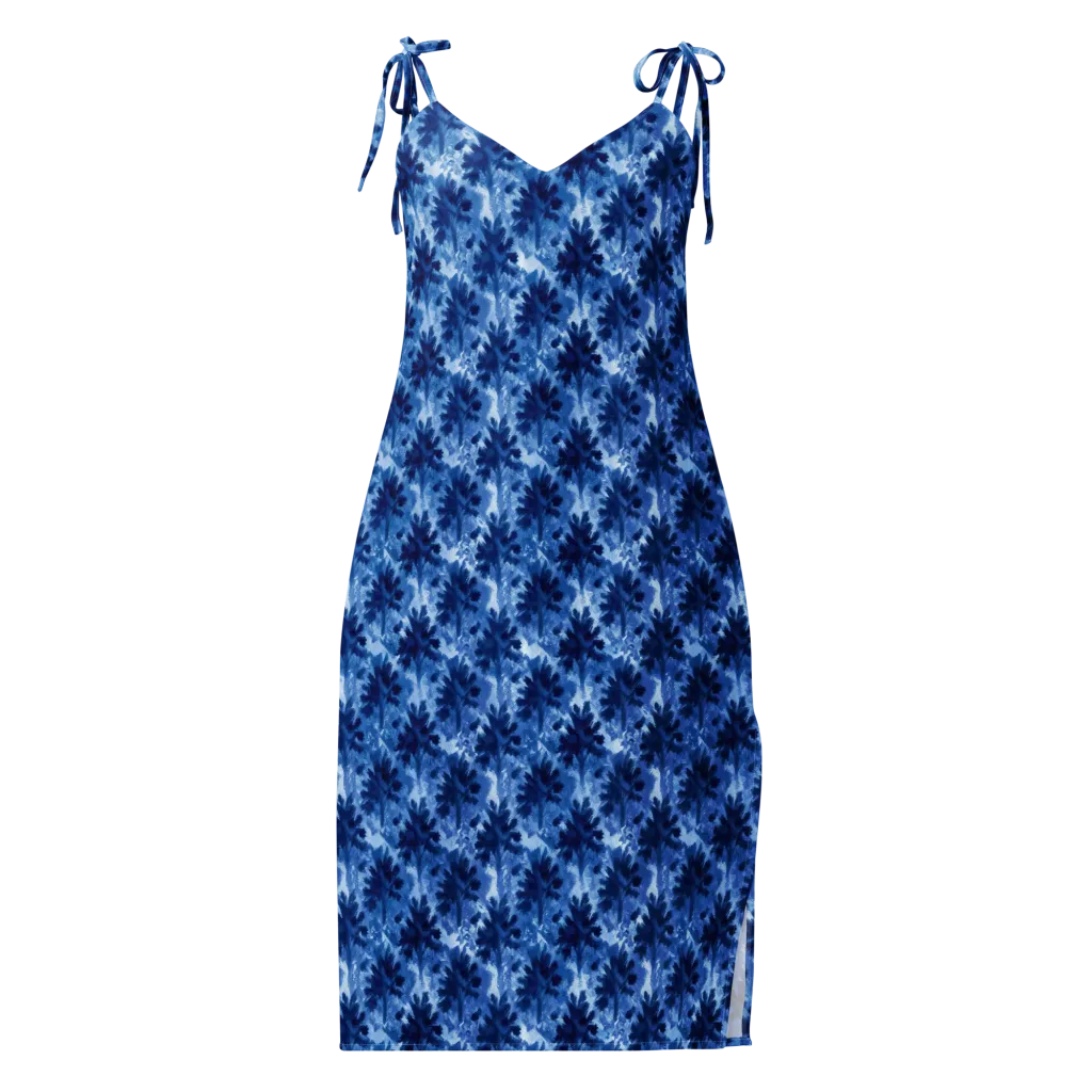 Indigo Meadow on Slip Dress — Front